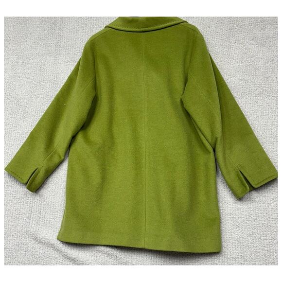 Cinzia Rocca Women's Green Wool & Angora Coat Size 16 #64286 - Picture 2 of 5